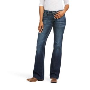 ARIAT Trouser Mid Rise Melanie Wide Leg Jean Size 27R